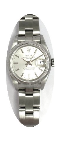 Rolex Date Ladies in Steel with Silver D...