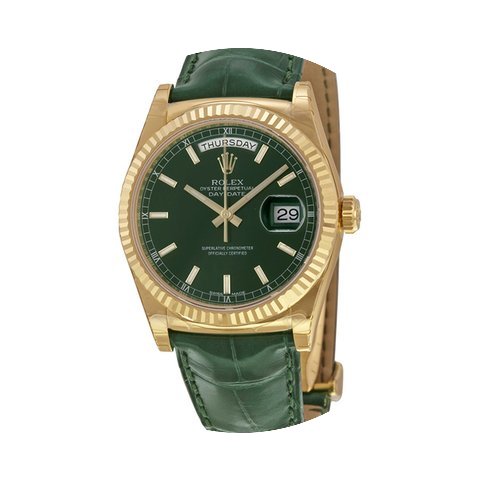 Rolex Day Date Green Dial 18K Yellow Gol...