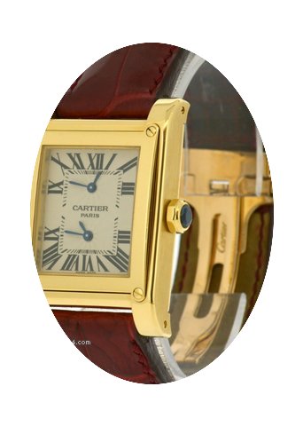 Cartier 18k Yellow Gold Tank a Vis, Two-...