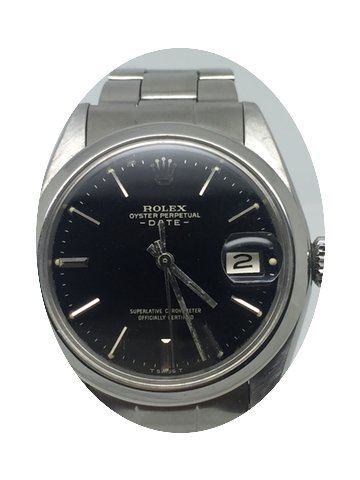 Rolex DATE 34MM AUTOMATIC BLACK DIAL FOL...