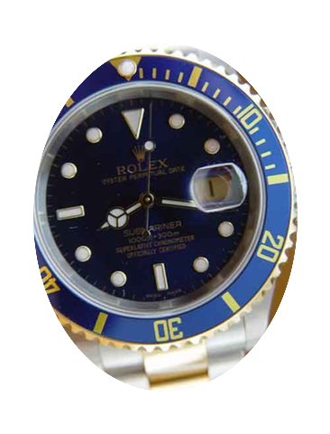 Rolex Submariner Tw Tone watch, Blue on ...