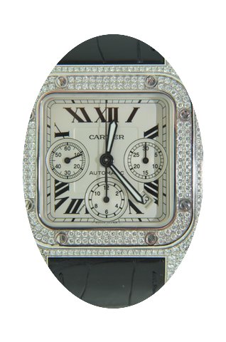 Cartier Santos 100 White gold,Factory se...