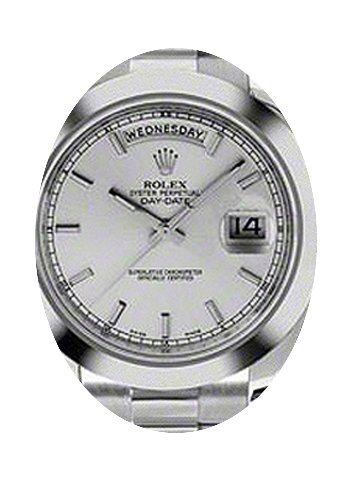 Rolex Day-Date II 218206-SLVSSP 41mm Sil...