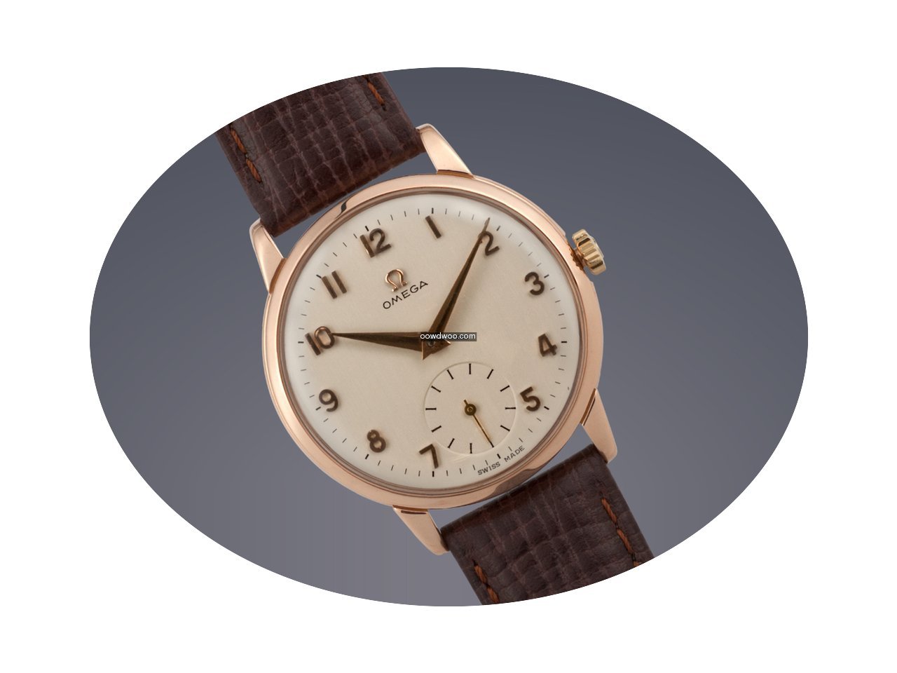Omega 18ct Rose gold manual watch...