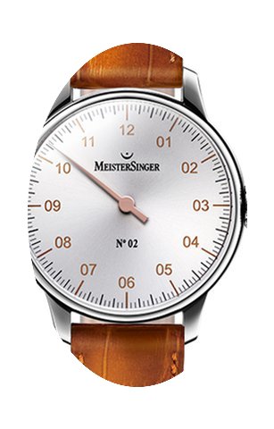 Meistersinger N 02 43mm Silver Dial - AM...