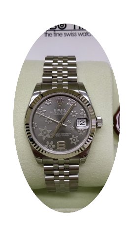 Rolex 178274 31mm Datejust Lady Rhodium ...