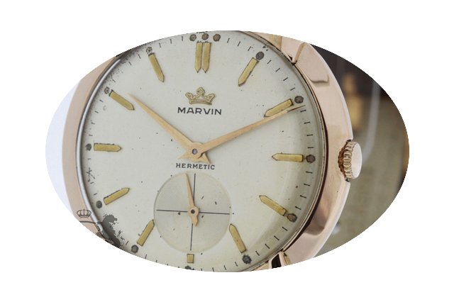 Marvin 18 Karat Rosegold Vintage Watch C...