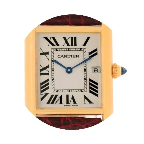 Cartier Tank Louis 18k Yellow Gold Burgu...