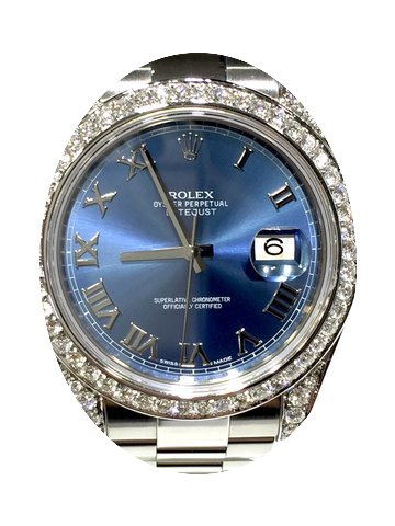 Rolex Datejust II 2 Blue Dial Diamonds D...