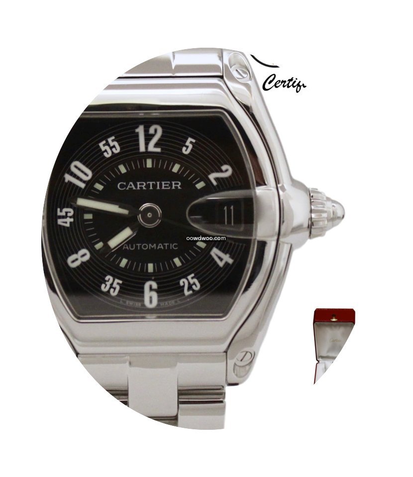Cartier Roadster 2510 Black Dial 37mm St...