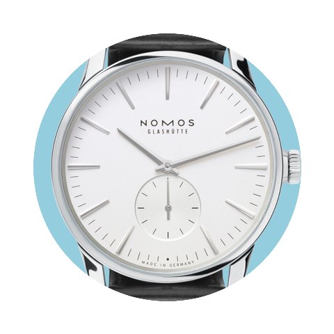Nomos Glashütte Zürich weiß Edelstahl...