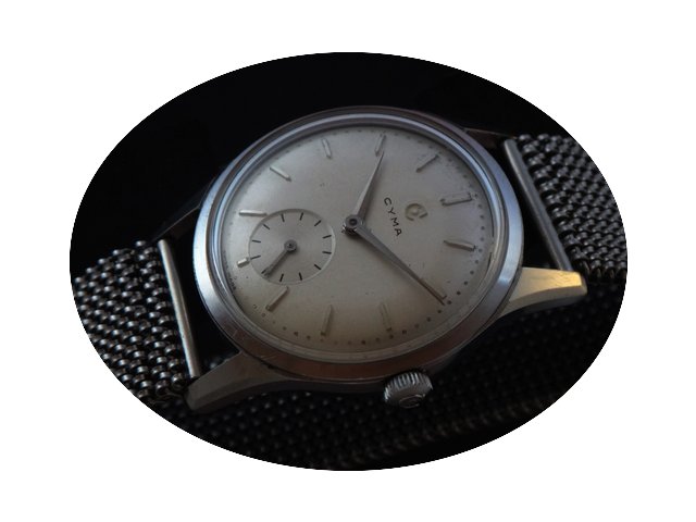 Cyma Vintage Mechanical Steel Watch 60's...