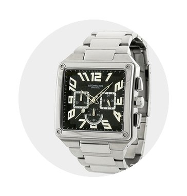 Stuhrling Officer Chronograph Steel Men'...