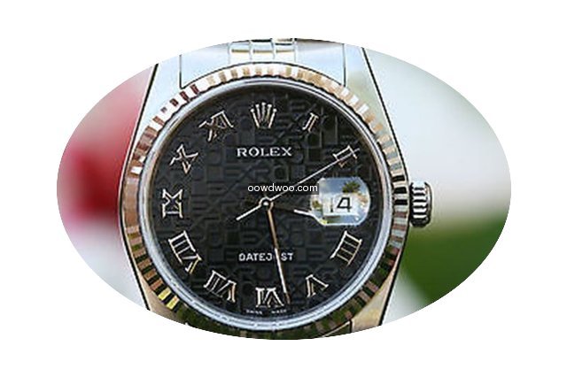Rolex Mens Full Size 36mm Datejust Stain...