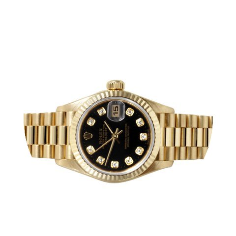 Rolex Ladies 18K Yellow Gold President -...