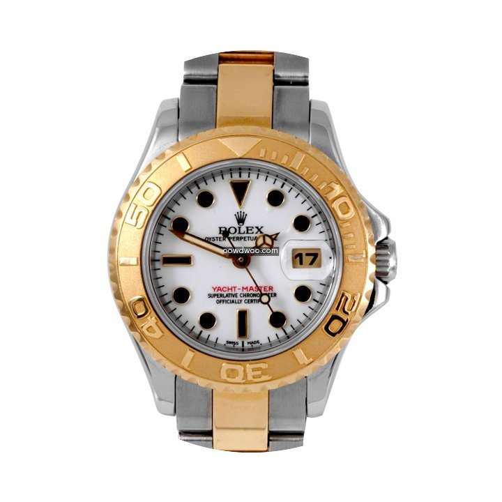 Rolex Ladies 18K/SS Yachtmaster - White ...