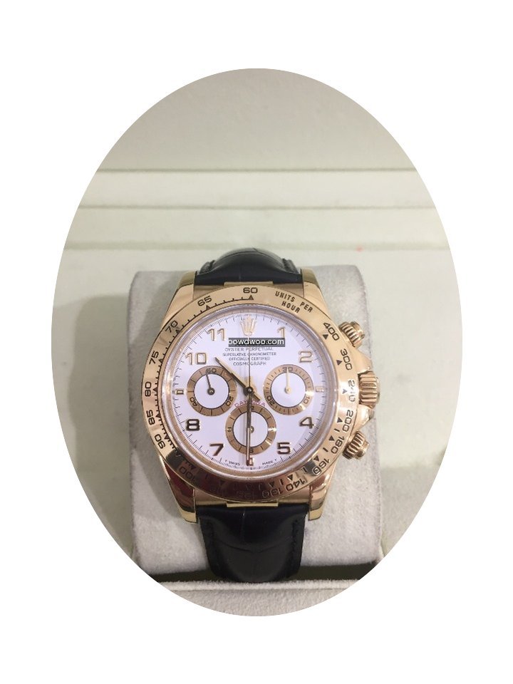 Rolex Daytona 18k Yellow Gold Leather 16...