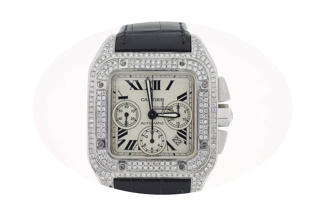 Cartier Santos 100 XL Steel Chrono AFTER...