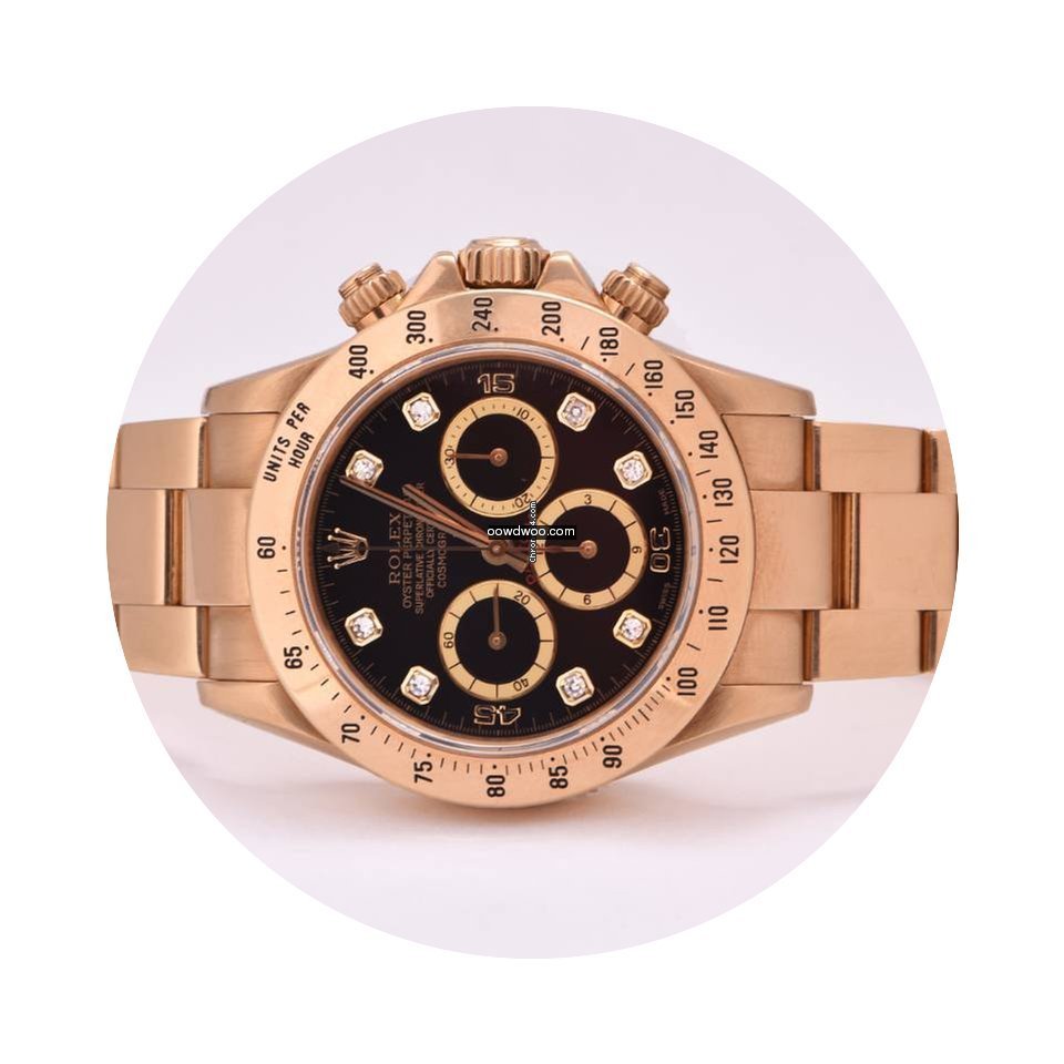 Rolex Daytona Zenith 16528 Black Diamond...