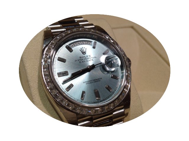 Rolex Platinum Day Date 2016 40mm Diamon...