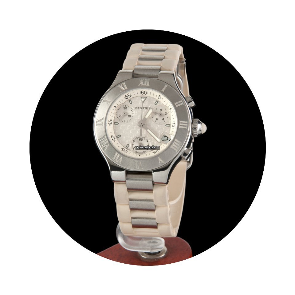 Cartier 21 Chronoscaph Steel Quartz...