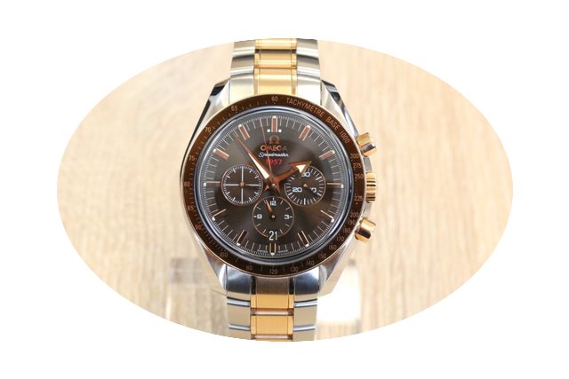 Omega Speedmaster Broad Arrow Gold/Steel...