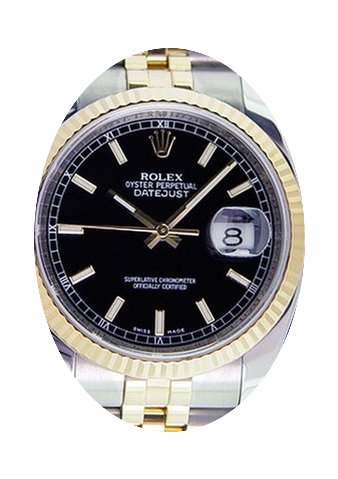 Rolex Datejust 36 116233-BLKSFJ Black In...