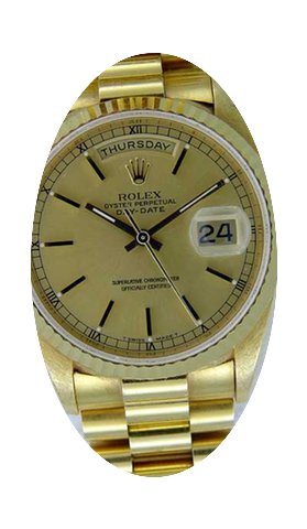 Rolex Mens President Gold Watch With Gol...