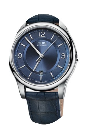 Oris Classic Date Automatic Blue Leather...