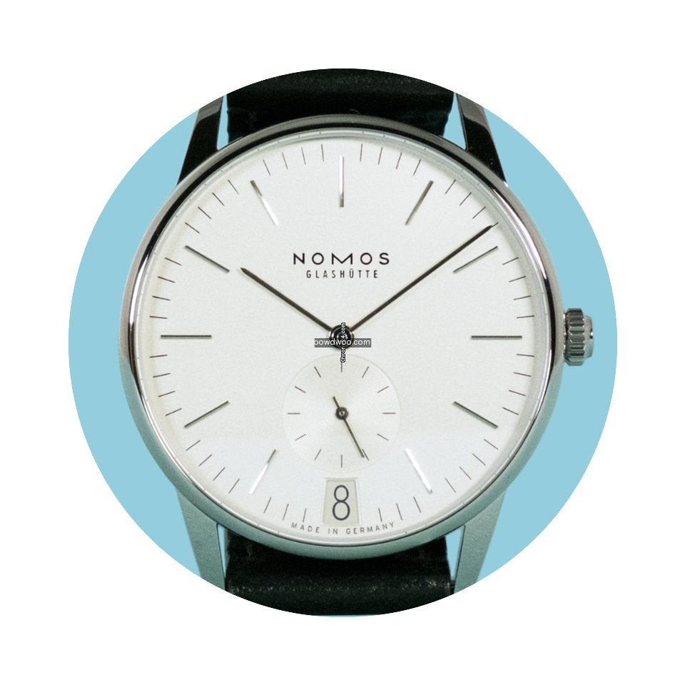 Nomos Glashütte Orion 38 Datum weiß Sa...