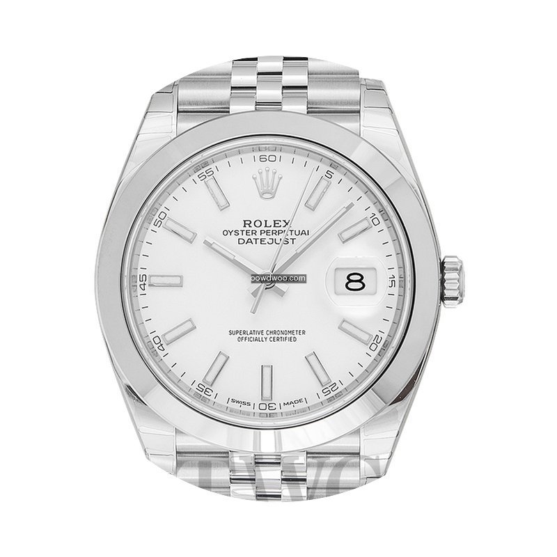 Rolex Datejust 41 White/Steel 41mm Jubil...