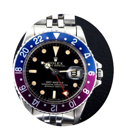 Rolex GMT MASTER REF 1675 GILT 67 FUCHIA...