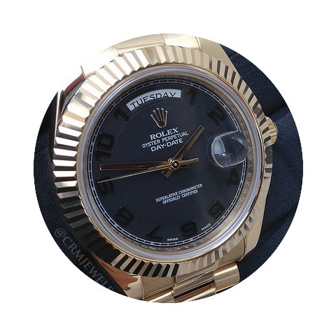 Rolex Day-Date II Gold Black Arabic...