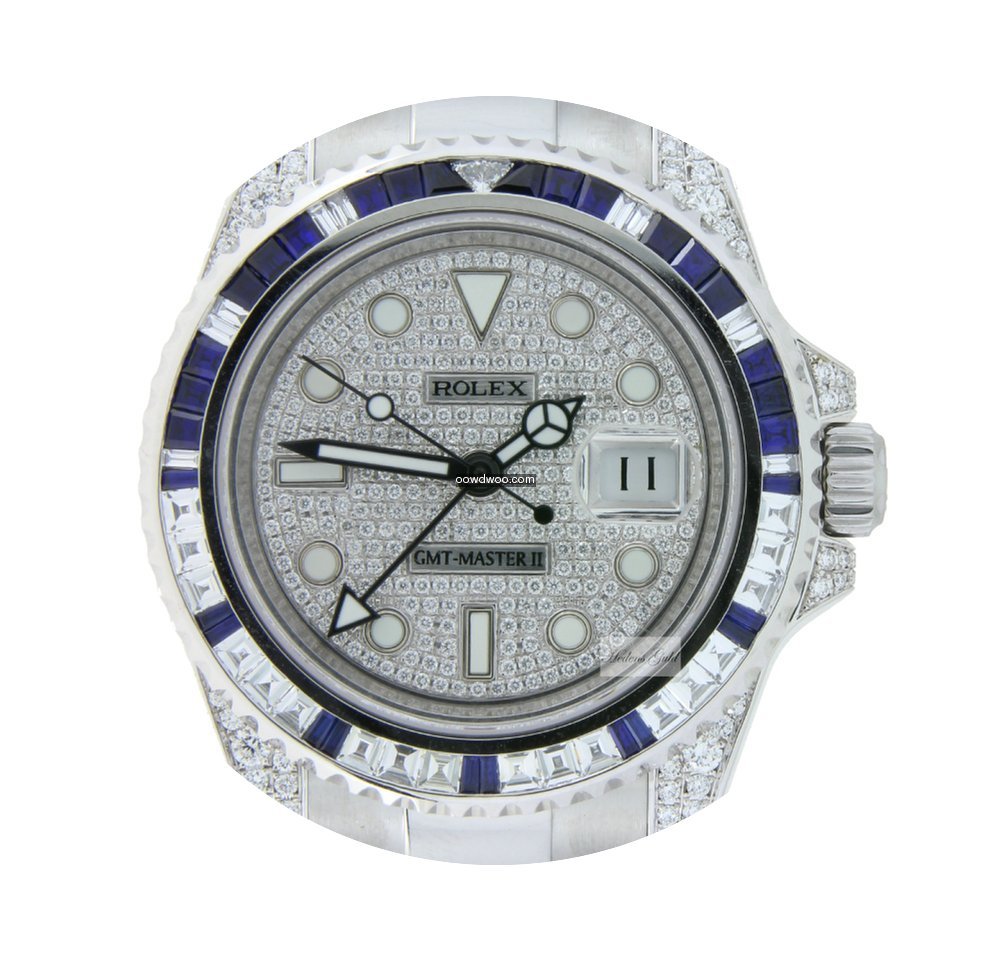 Rolex GMT-Master II Steel Diamond Custom...