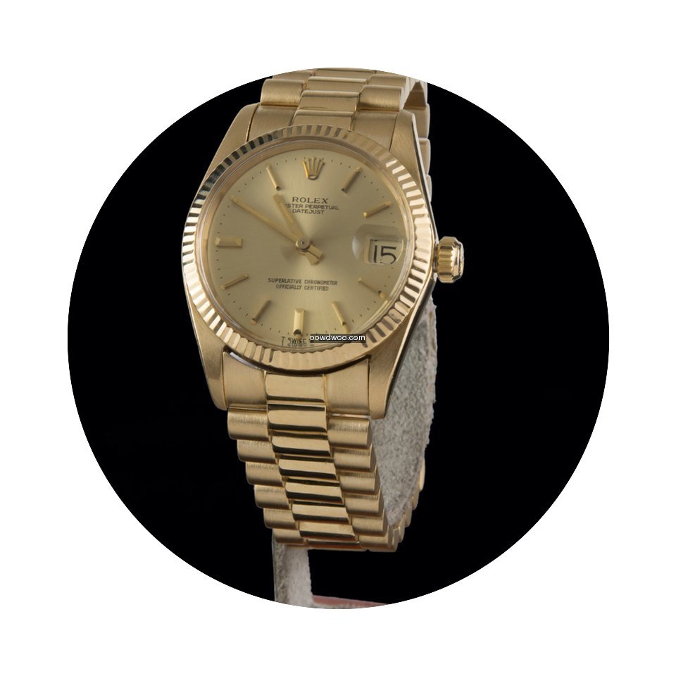 Rolex Datejust Medium Size Yellow Gold...