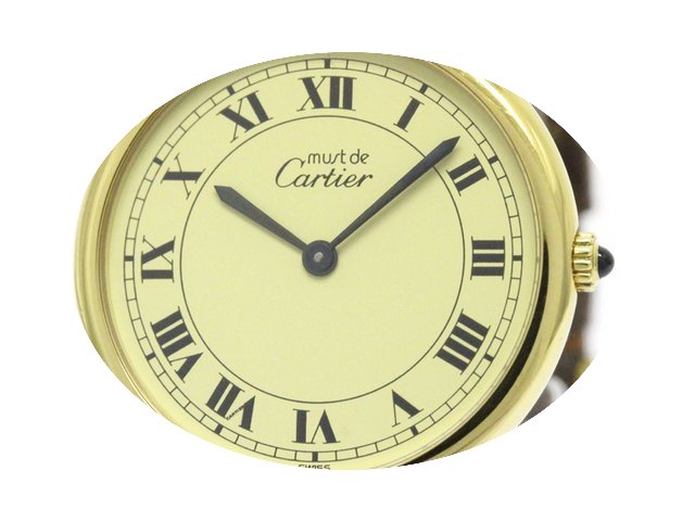 Cartier Must Vermeil 925 Gold Plated Qua...