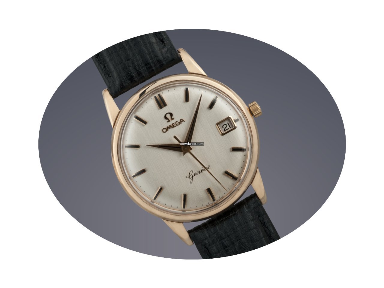 Omega Geneve 9ct gold manual watch...
