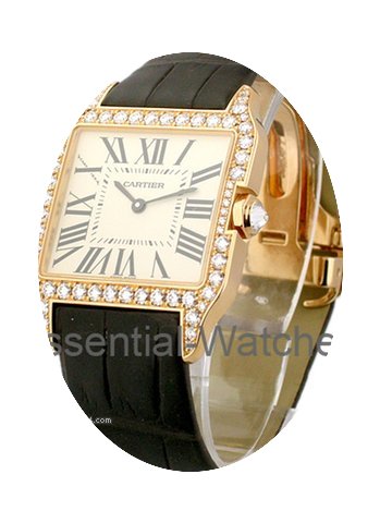 Cartier Santos Dumont w/Diamond Case Sma...