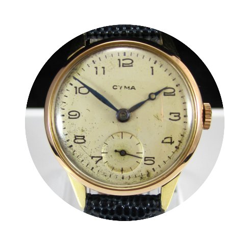 Cyma Vintage 18K Solid Gold 40's...