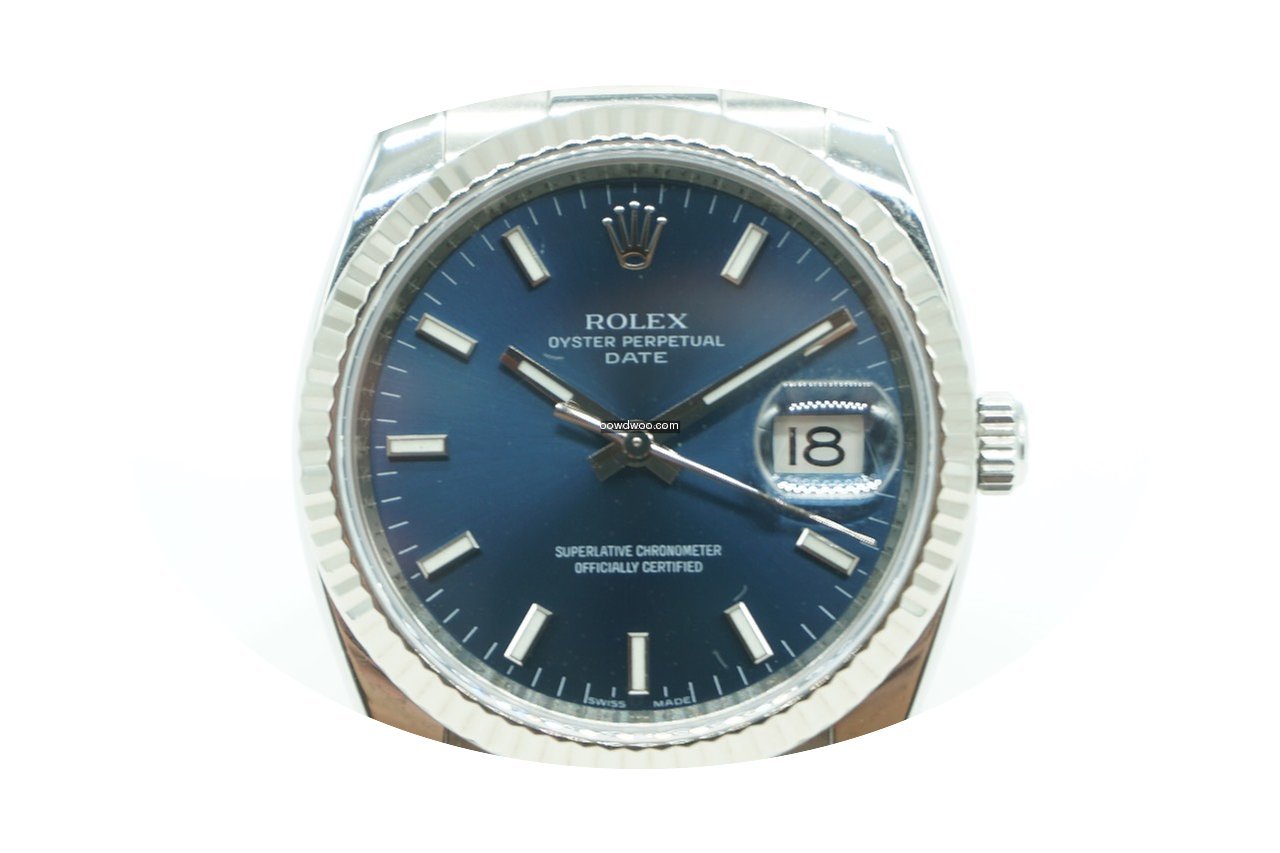 Rolex Oyster Perpetual Date 34 White Gol...