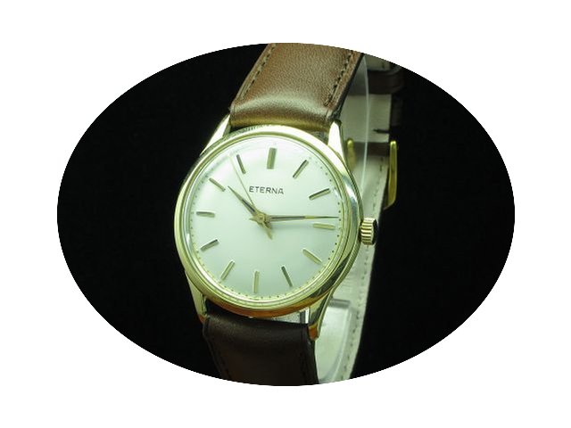 Eterna 14kt 585 Gold Handaufzug Herrenuh...