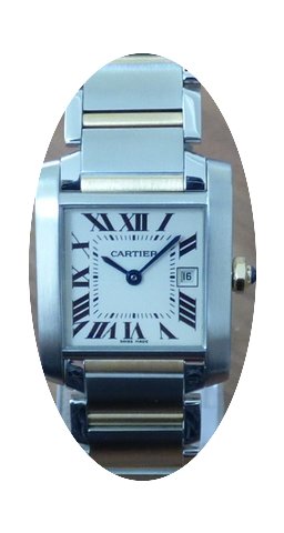 Cartier Tank Francaise Stahl/18k Gold Me...