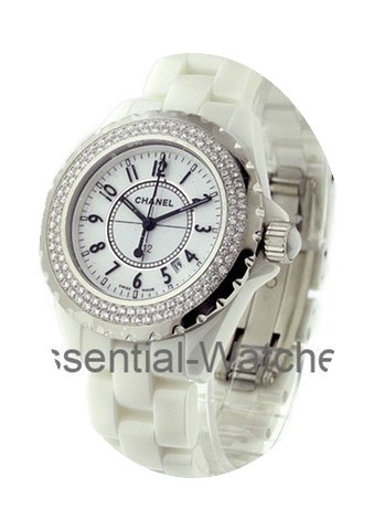 Chanel J12 H0967 Size with 2 Row Diamond...