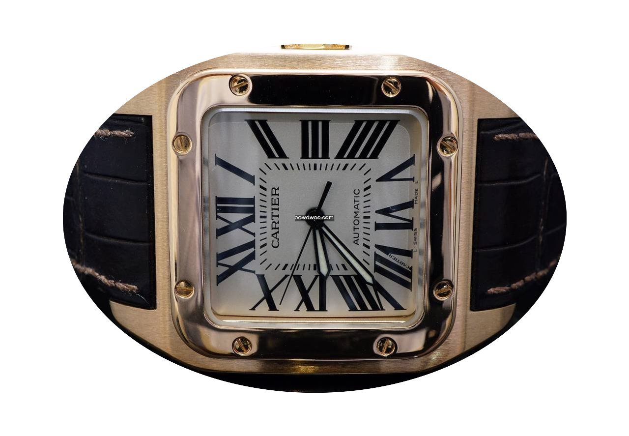 Cartier 18ct Rose Gold Santos 100XL, Aut...