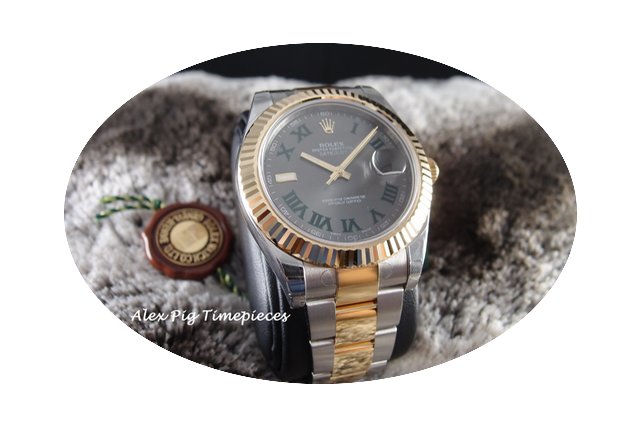 Rolex 116333 2-Tone Datejust II Grey Dia...