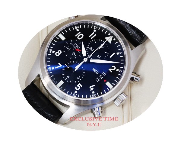 IWC Double Pilots Chronograph Black Dial...