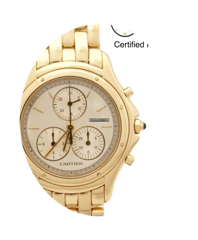 Cartier Cougar 18K Yellow Gold Chronogra...