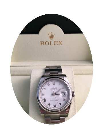 Rolex datejust 36mm bianco romani...
