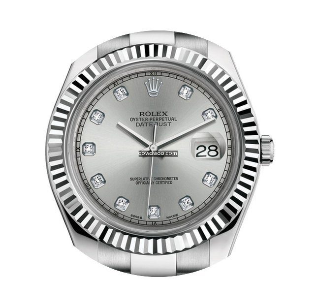 Rolex Datejust II Silver Diamond Dial...