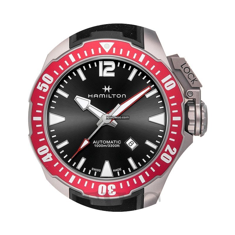 Hamilton Khaki Navy Frogman Auto Black T...